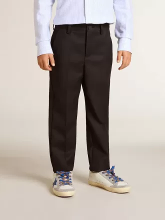 Dunkelblaue Wollhose für Jungen