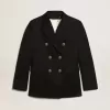 Dunkelblauer Damenblazer mit doppelter Knopfleiste Dunkelblauer Damenblazer mit doppelter Knopfleiste