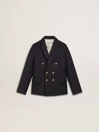 Dunkelblauer Zweireiher-Blazer für Jungen