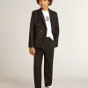 Dunkelblauer Zweireiher-Blazer für Jungen