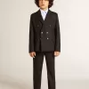 Dunkelblauer Zweireiher-Blazer für Jungen