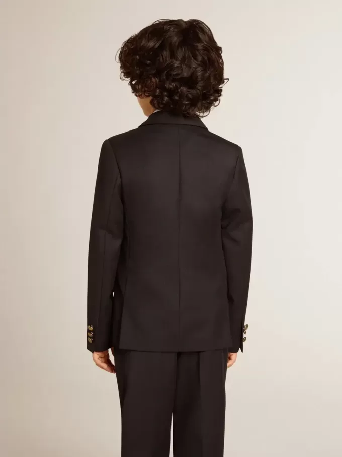 Dunkelblauer Zweireiher-Blazer für Jungen