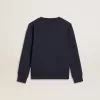 Dunkelblaues Sweatshirt für Jungen mit weißem Aufdruck
