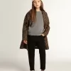 Einreihiger Mädchenmantel aus Wolle mit Jacquard-Tierprint