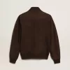 Fliegerjacke aus dunkelbraunem Wildleder aus der Golden Collection