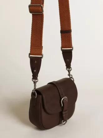 Francis Tasche für Damen, klein, aus dunkelbraunem Leder