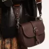 Francis Tasche für Damen, klein, aus dunkelbraunem Leder