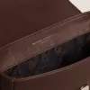 Francis Tasche für Damen, klein, aus dunkelbraunem Leder