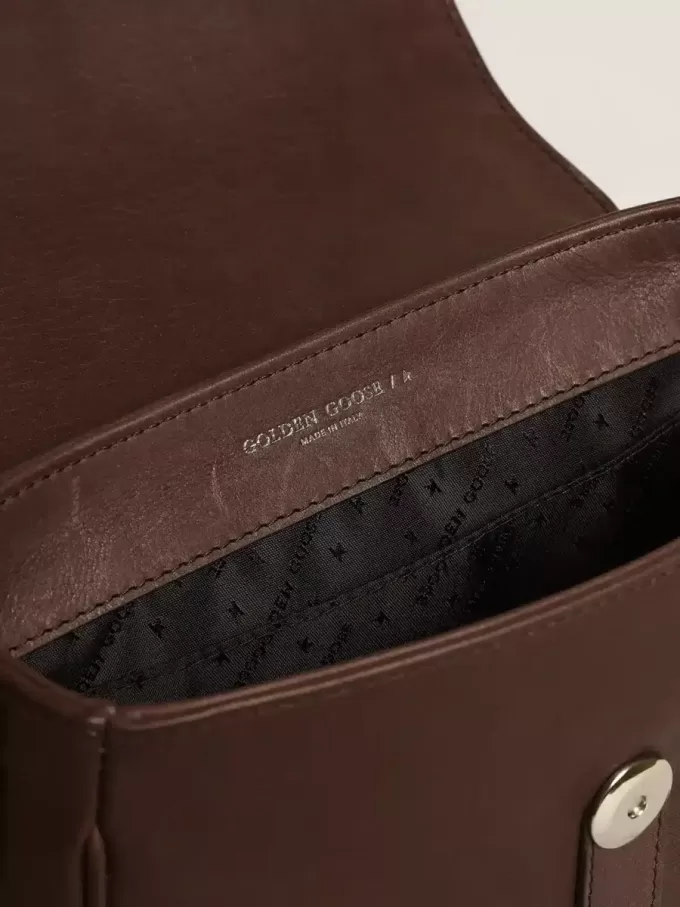 Francis Tasche für Damen, klein, aus dunkelbraunem Leder
