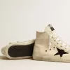 Francy Penstar aus Canvas mit schwarzem Wildlederstern und Lederfersenlasche