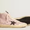 Francy Penstar für Damen aus rosa Wildleder mit grauem Glitzerstern