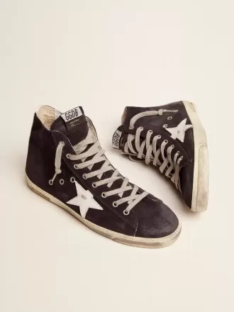 Francy Sneakers aus Leder mit Lederstern und Fersenlasche
