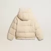 Gepolsterte Öko-Daunenjacke mit Reißverschluss und Kapuze