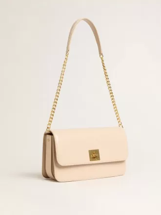 Gioia Tasche aus hellrosa Leder mit Golddetails