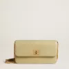 Gioia Tasche aus mineralgrauem Schafsleder mit goldenen Details Gioia Tasche aus mineralgrauem Schafsleder mit goldenen Details