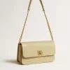 Gioia Tasche aus mineralgrauem Schafsleder mit goldenen Details Gioia Tasche aus mineralgrauem Schafsleder mit goldenen Details