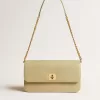 Gioia Tasche aus mineralgrauem Schafsleder mit goldenen Details Gioia Tasche aus mineralgrauem Schafsleder mit goldenen Details