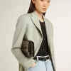 Gioia-Tasche aus schwarzem Glanzleder mit Metalldetails Gioia-Tasche aus schwarzem Glanzleder mit Metalldetails