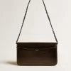 Gioia-Tasche aus schwarzem Glanzleder mit Metalldetails Gioia-Tasche aus schwarzem Glanzleder mit Metalldetails
