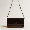 Gioia-Tasche aus schwarzem Glanzleder mit Metalldetails Gioia-Tasche aus schwarzem Glanzleder mit Metalldetails
