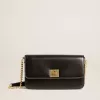 Gioia Tasche aus schwarzem Leder mit Golddetails