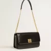 Gioia Tasche aus schwarzem Leder mit Golddetails