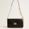 Gioia Tasche aus schwarzem Leder mit Golddetails