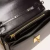 Gioia Tasche aus schwarzem Leder mit Golddetails