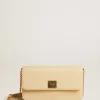 Gioia Tasche aus vanillefarbenem Schafsleder mit goldenen Details Gioia Tasche aus vanillefarbenem Schafsleder mit goldenen Details