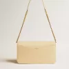 Gioia Tasche aus vanillefarbenem Schafsleder mit goldenen Details Gioia Tasche aus vanillefarbenem Schafsleder mit goldenen Details