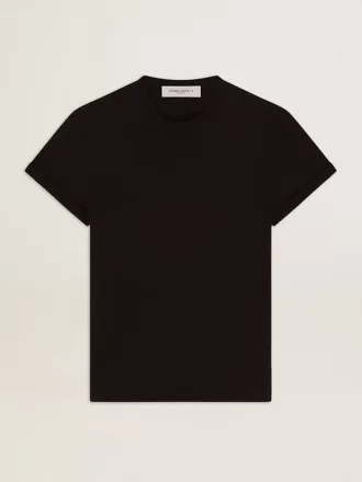 Golden Collection Distressed T-Shirt in Vintage-Schwarz
