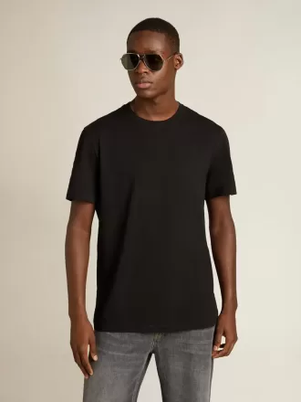 Golden Collection Distressed T-Shirt in Vintage-Schwarz