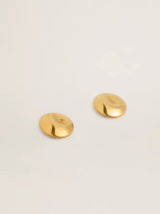 Goldfarbene kreisförmige Ohrringe