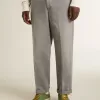 Graue Chino-Hose aus Baumwolle