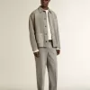 Graue Chino-Hose aus Baumwolle