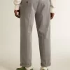 Graue Chino-Hose aus Baumwolle