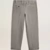 Graue Chino-Hose aus Baumwolle