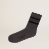 Graue Socken mit Used-Details und schwarzen Streifen