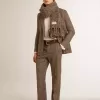 Grauer Einreiher-Blazer für Herren aus Wollstoff mit Hahnentrittmuster Grauer Einreiher-Blazer für Herren aus Wollstoff mit Hahnentrittmuster