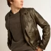 Graues Herren-Sweatshirt mit Logo und Used-Look