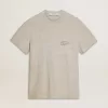 Graues Herren-T-Shirt mit schwarzem Schriftzug