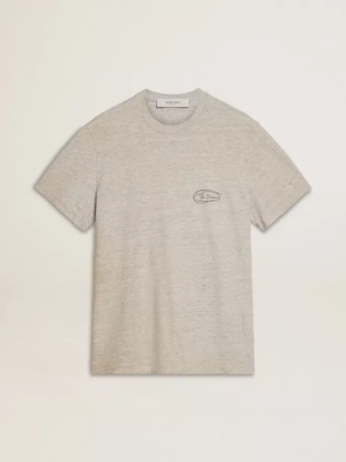 Graues Herren-T-Shirt mit schwarzem Schriftzug