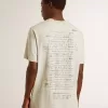 Graues Herren-T-Shirt mit schwarzem Schriftzug