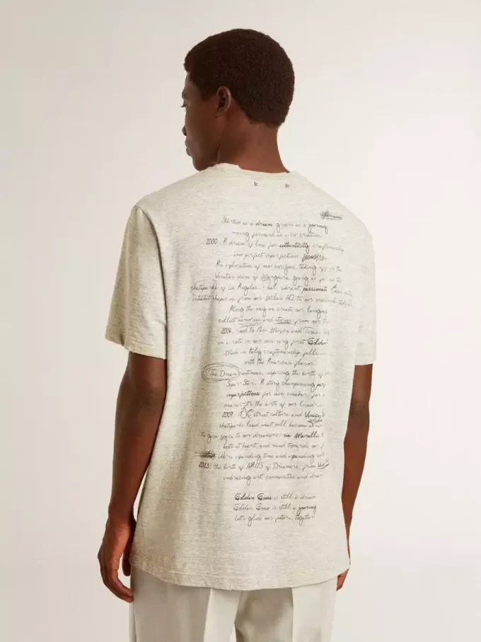 Graues Herren-T-Shirt mit schwarzem Schriftzug