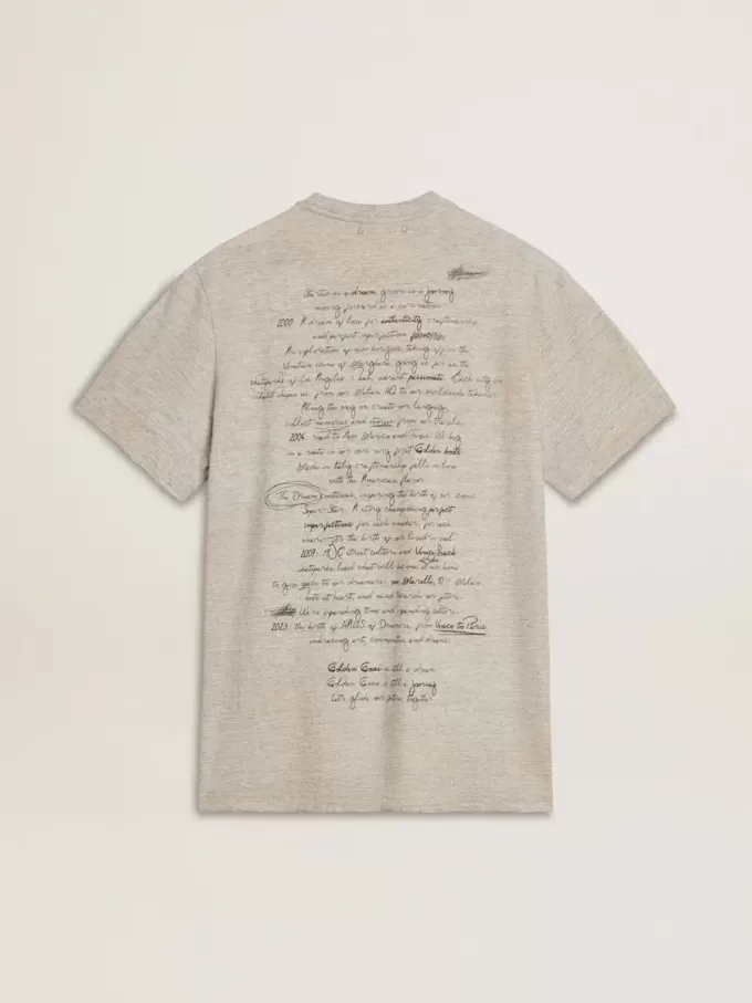 Graues Herren-T-Shirt mit schwarzem Schriftzug