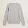 Graues Rundhals-Sweatshirt für Herren mit Kontrastnähten