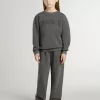 Graues Sweatshirt für Kinder mit geprägtem Logo Graues Sweatshirt für Kinder mit geprägtem Logo