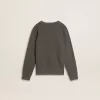 Graues Sweatshirt für Kinder mit geprägtem Logo Graues Sweatshirt für Kinder mit geprägtem Logo