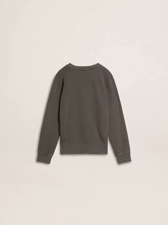 Graues Sweatshirt für Kinder mit geprägtem Logo Graues Sweatshirt für Kinder mit geprägtem Logo
