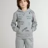Graues Sweatshirt für Kinder mit mehrfarbigem Aufdruck